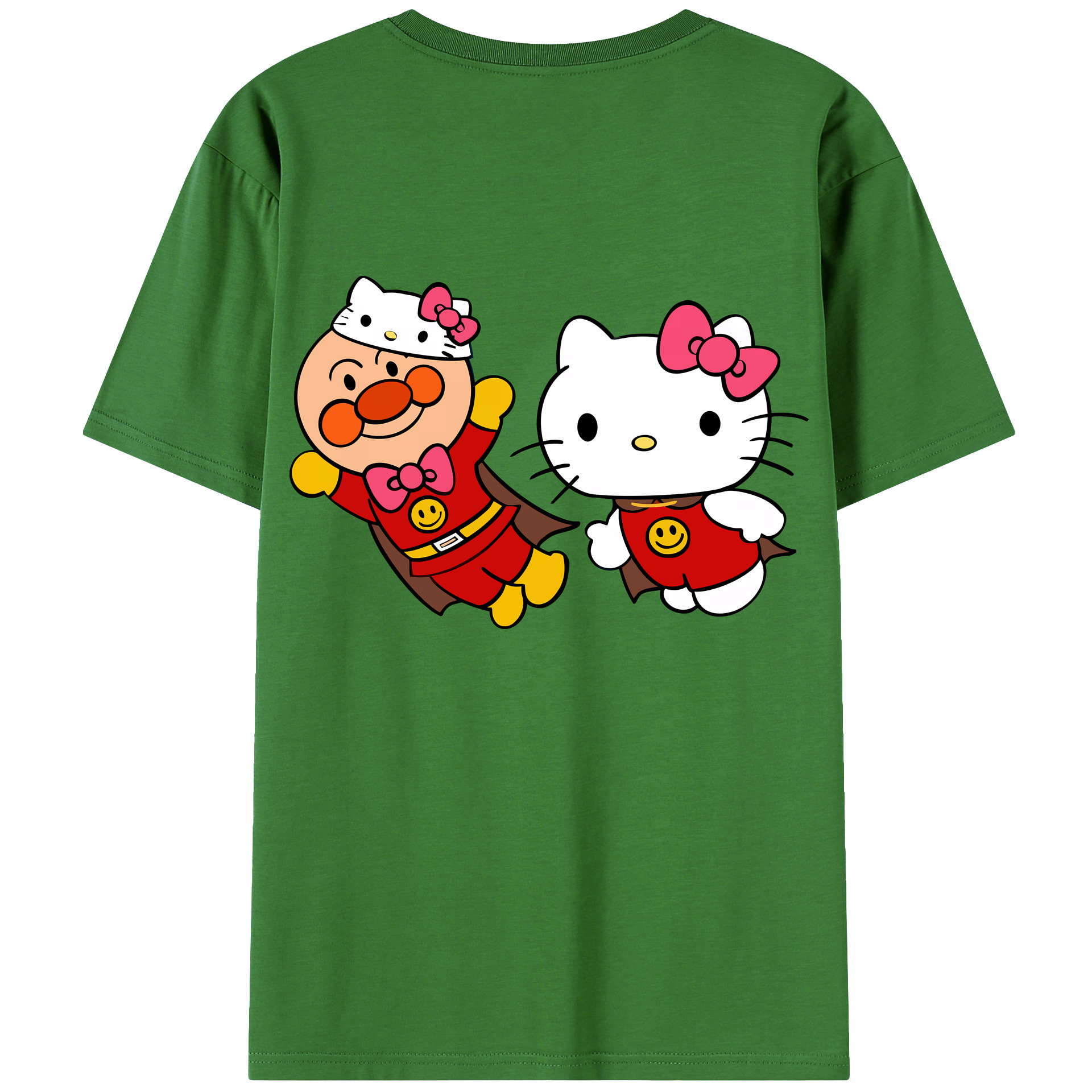 （画像用） アンパンマン Anpanman レディース半袖Tシャツ(バックプリント)